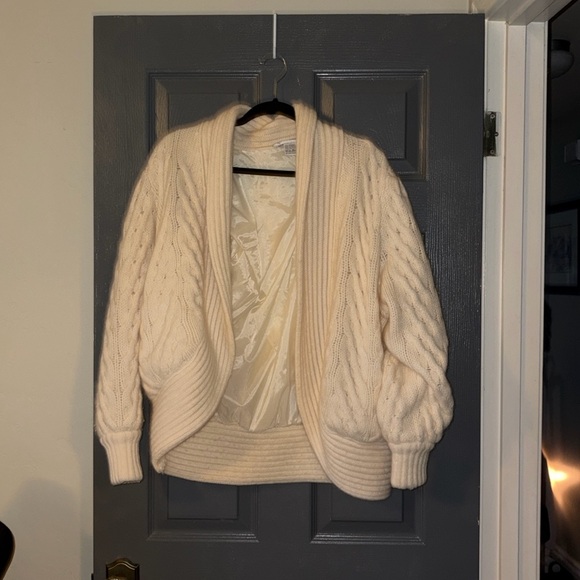 Sweaters - Angora wool blend cable knit sweater